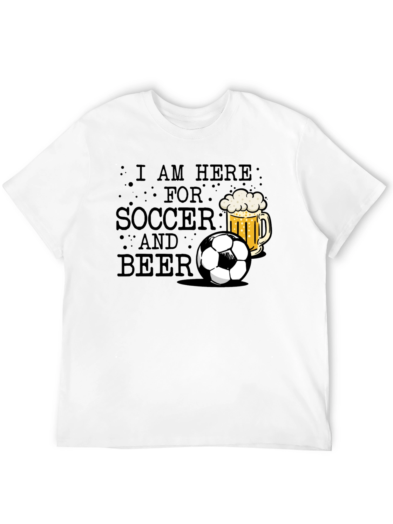 Soccer & Beer Graphic Tee - Casual Fan T-Shirt