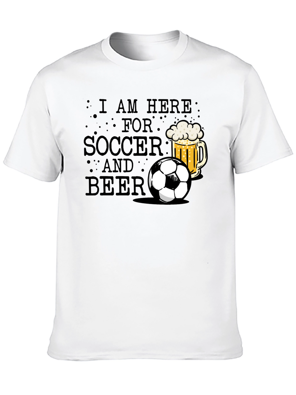 Soccer & Beer Graphic Tee - Casual Fan T-Shirt