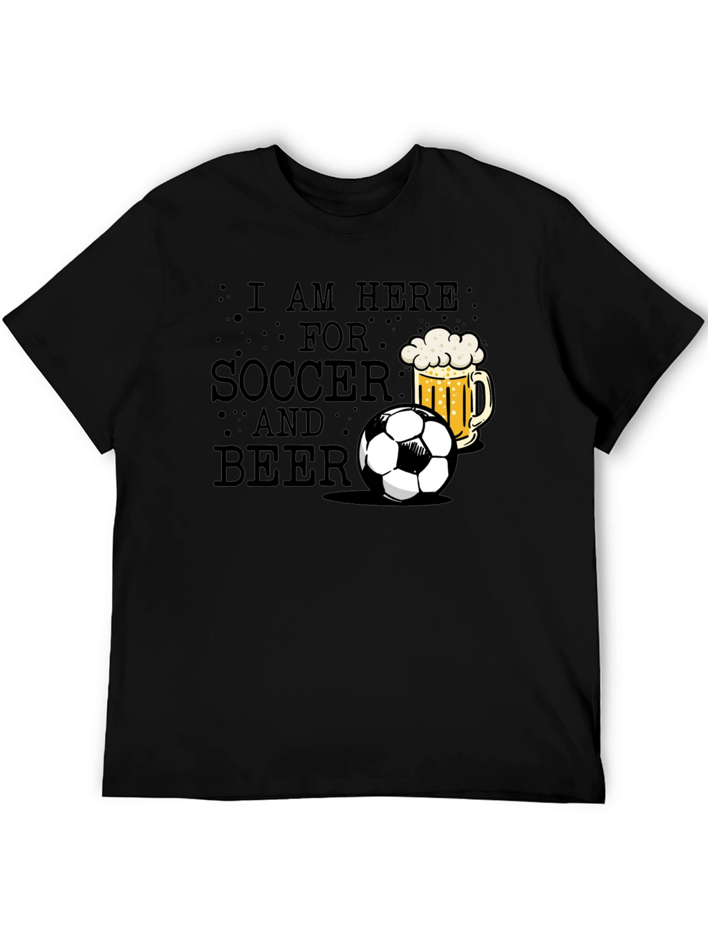 Soccer & Beer Graphic Tee - Casual Fan T-Shirt