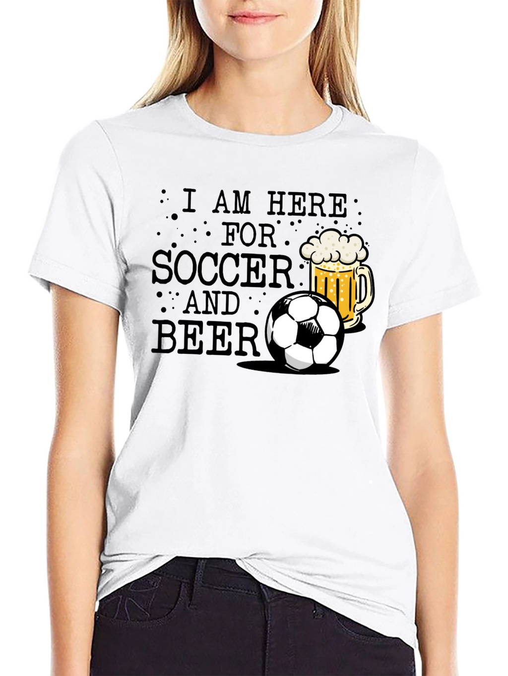 Soccer & Beer Graphic Tee - Casual Fan T-Shirt
