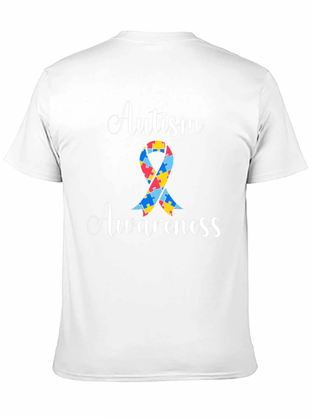 Autism Awareness Puzzle Ribbon Graphic Tee