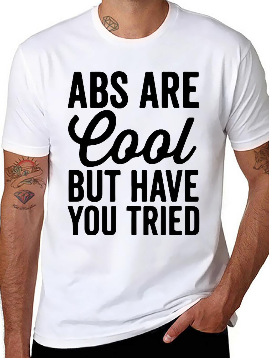 Abs Are Cool Funny Graphic T-Shirt