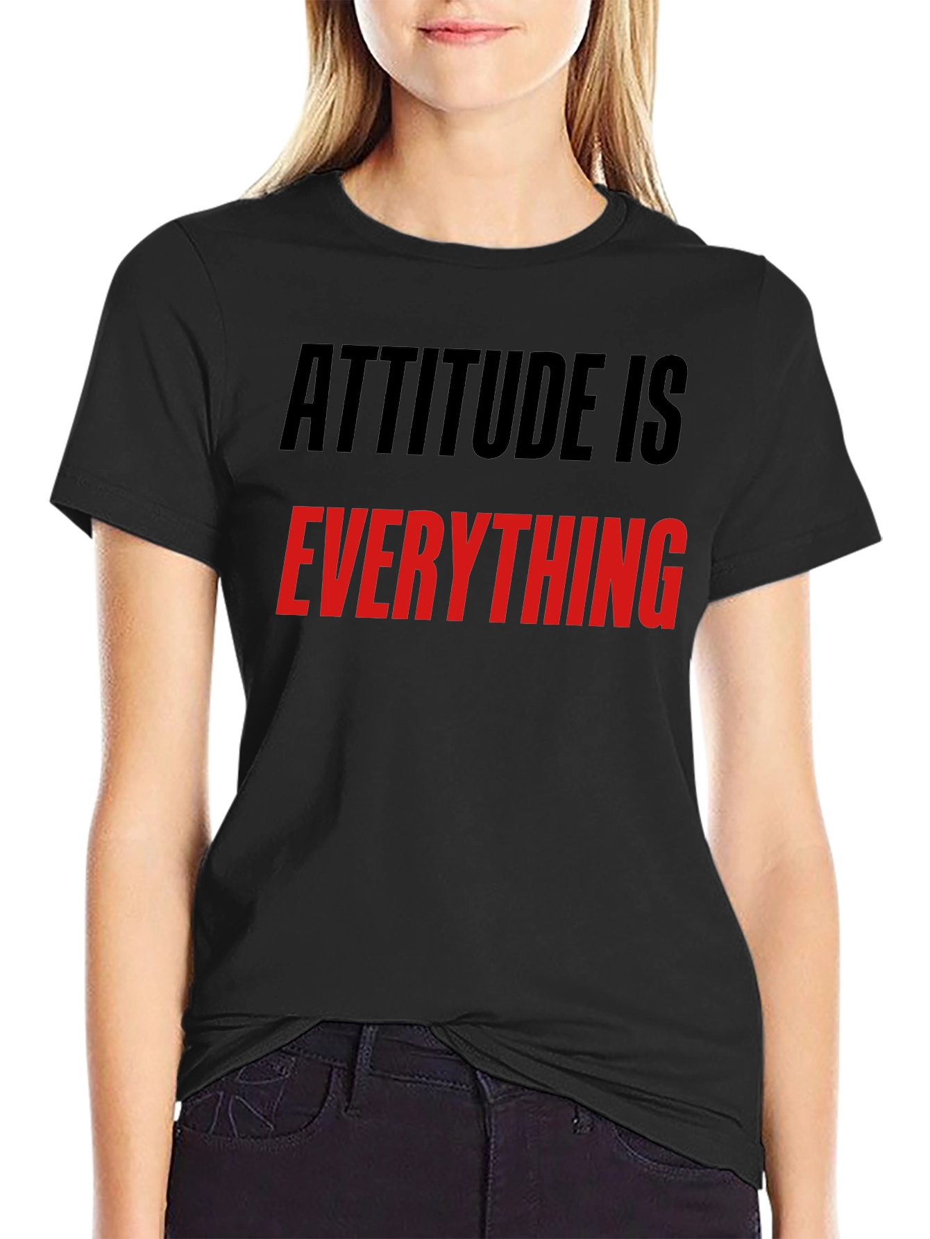 Attitude is Everything Black Graphic Tee