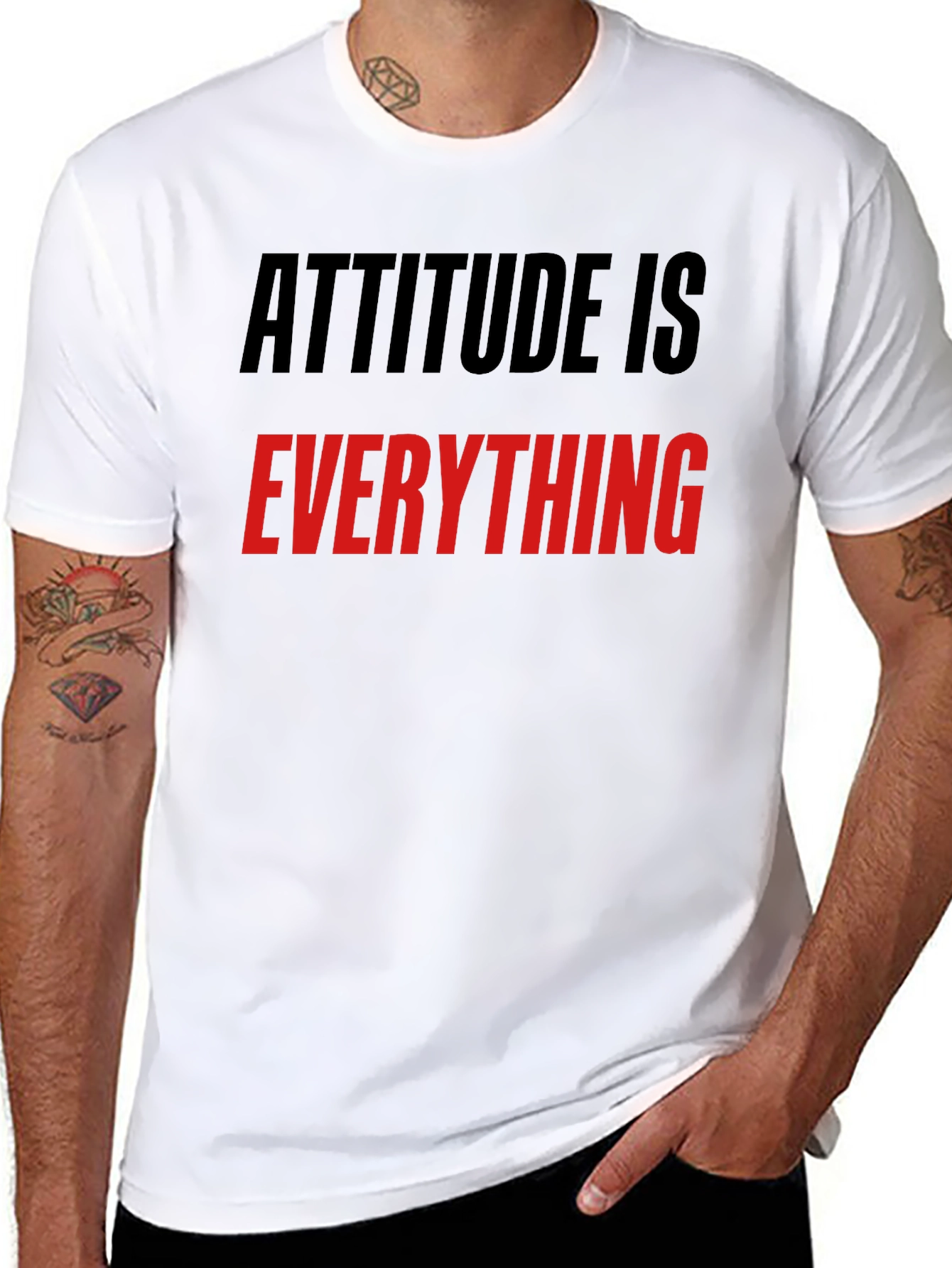 Attitude is Everything Black Graphic Tee