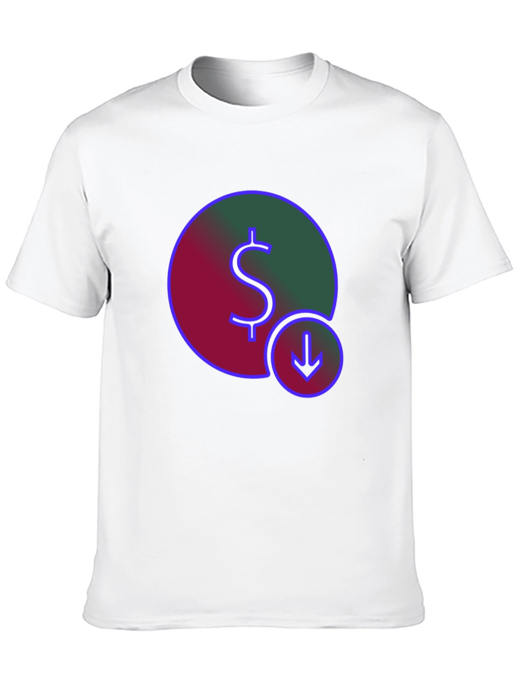Dollar Down Trend Graphic T-Shirt