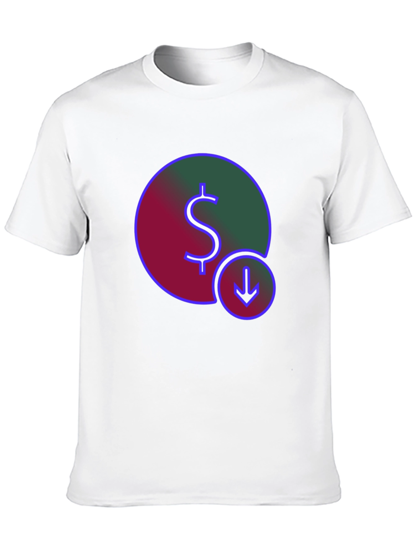 Dollar Down Trend Graphic T-Shirt