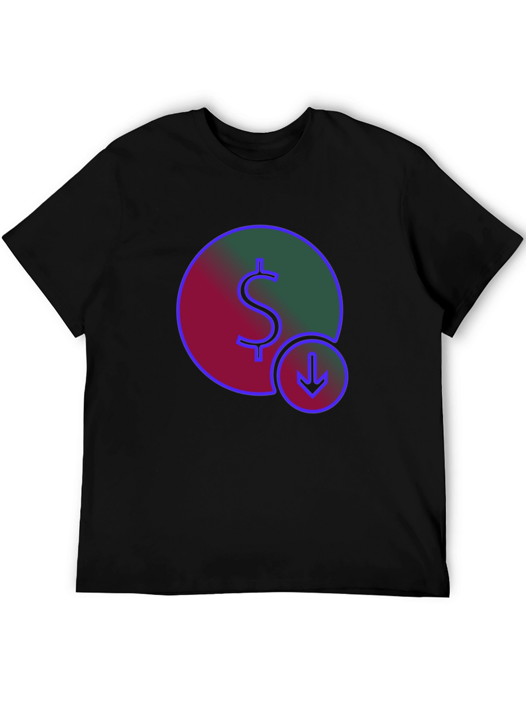Dollar Down Trend Graphic T-Shirt
