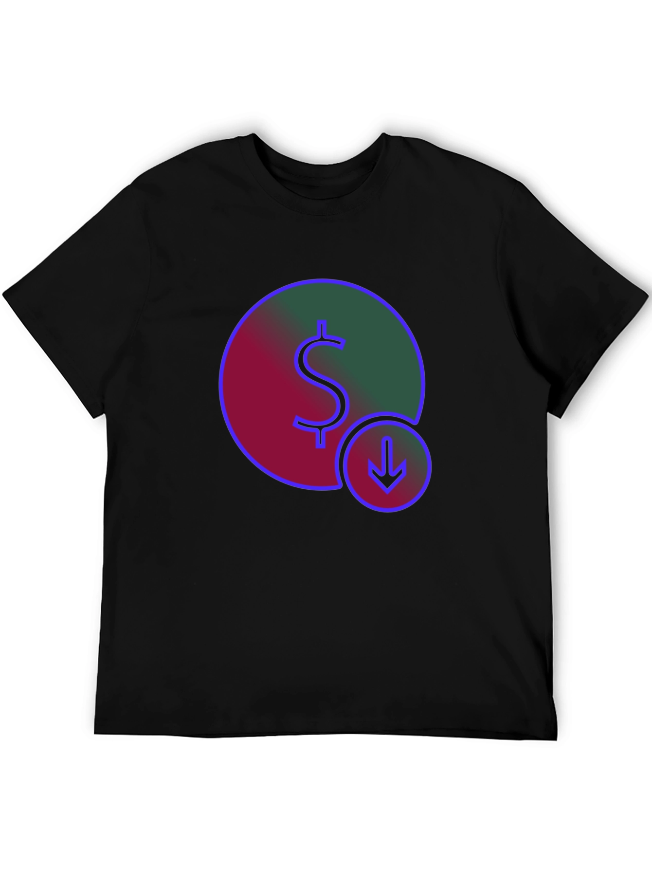 Dollar Down Trend Graphic T-Shirt