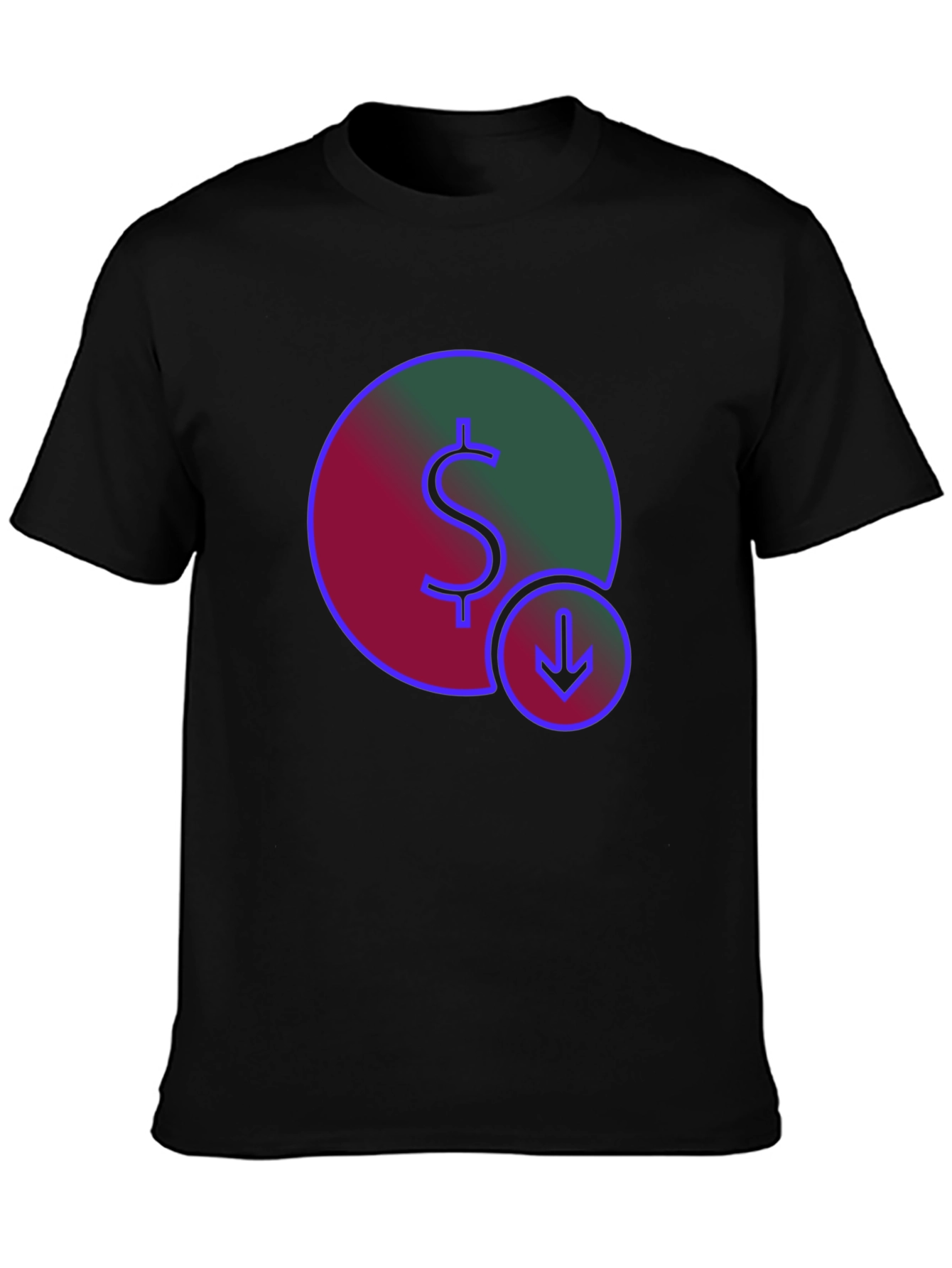 Dollar Down Trend Graphic T-Shirt