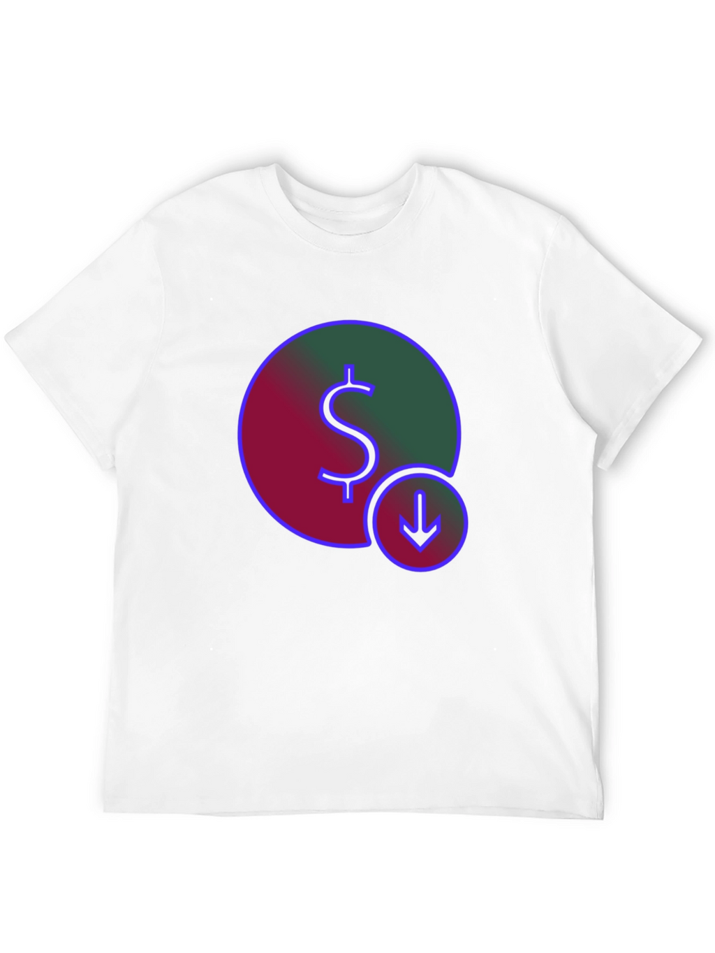 Dollar Down Trend Graphic T-Shirt