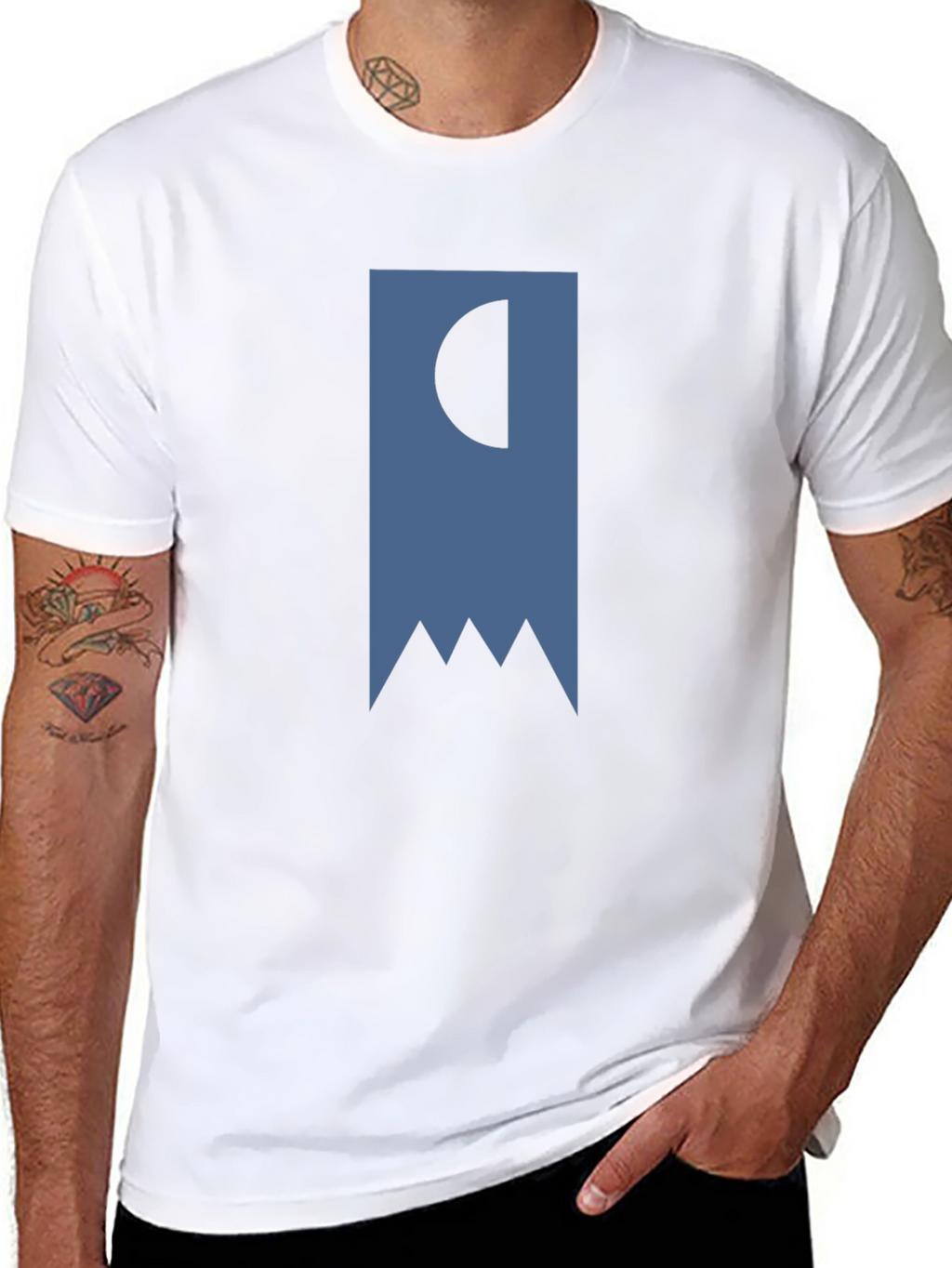 Abstract Banner Graphic T-Shirt - Black