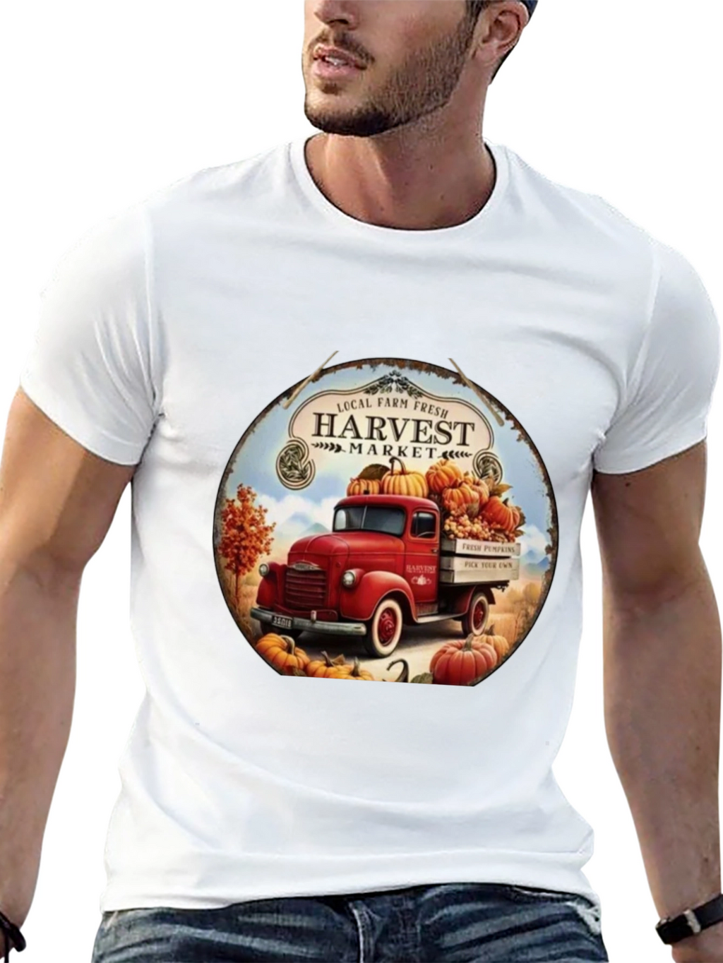 Harvest Market Truck Graphic Tee