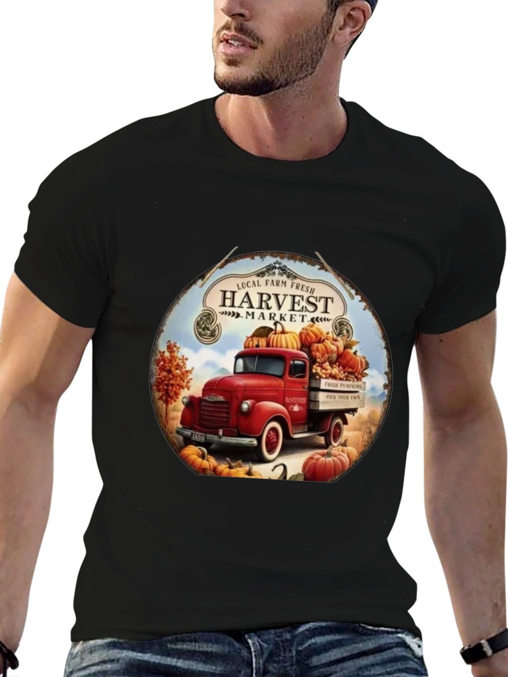 Harvest Market Truck Graphic Tee