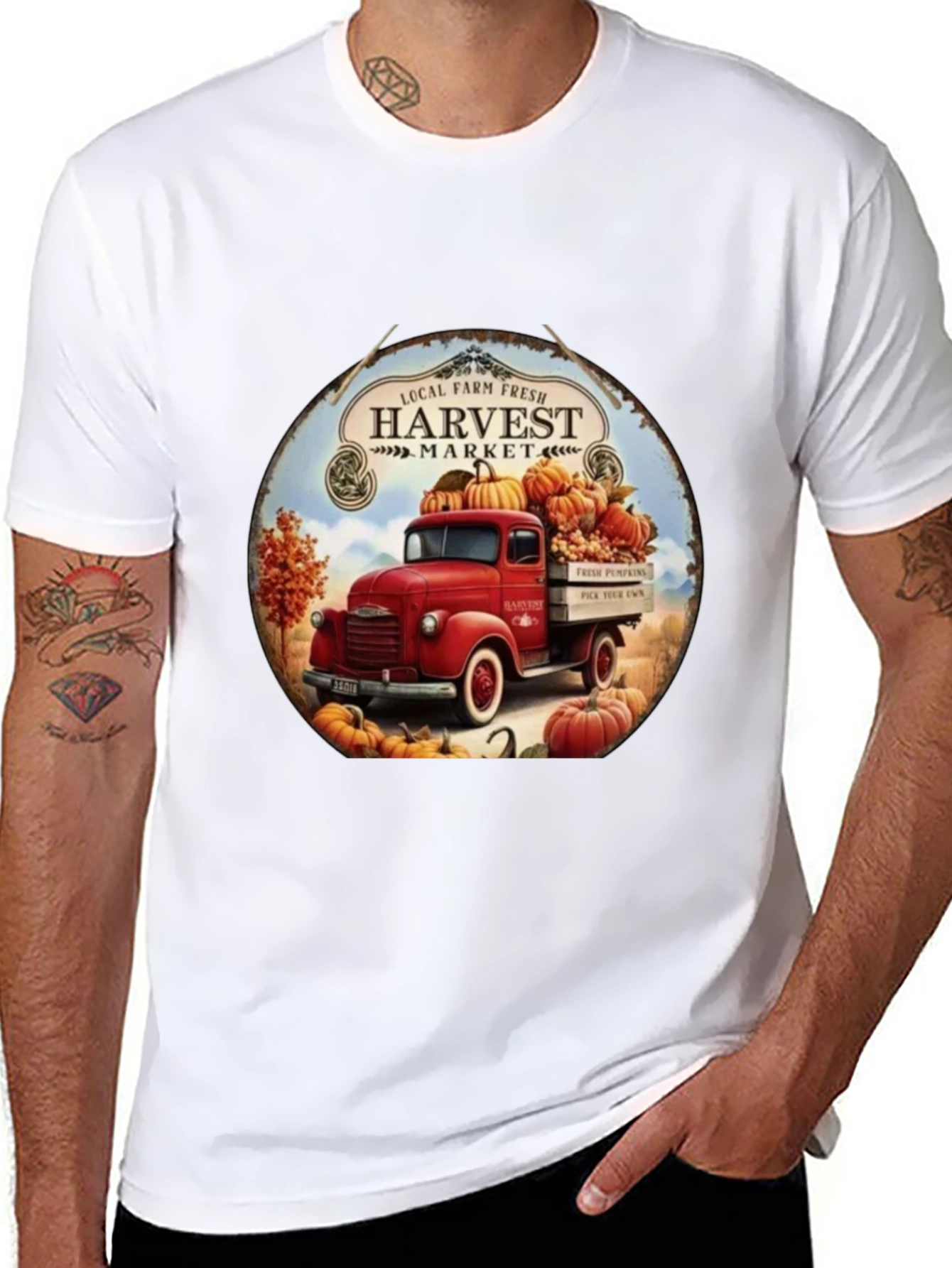 Harvest Market Truck Graphic Tee