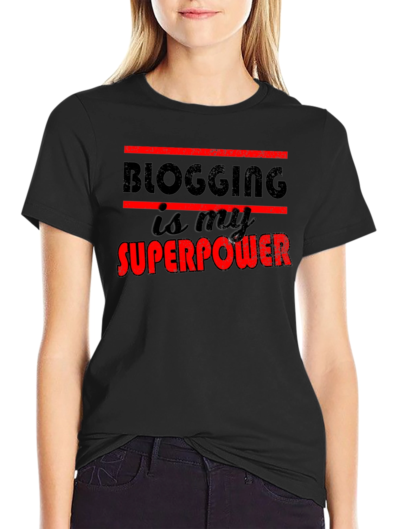 Blogging is My Superpower Graphic T-Shirt