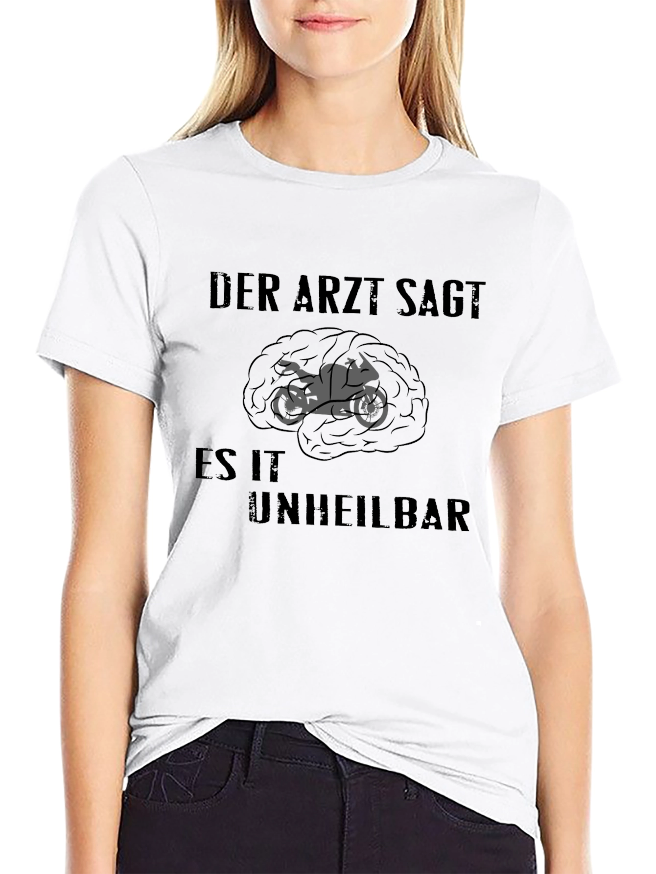 Der Arzt Sagt T-Shirt - Motorcycle Brain Graphic