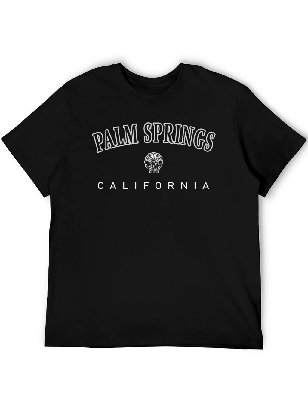 Palm Springs California Black Graphic T-Shirt