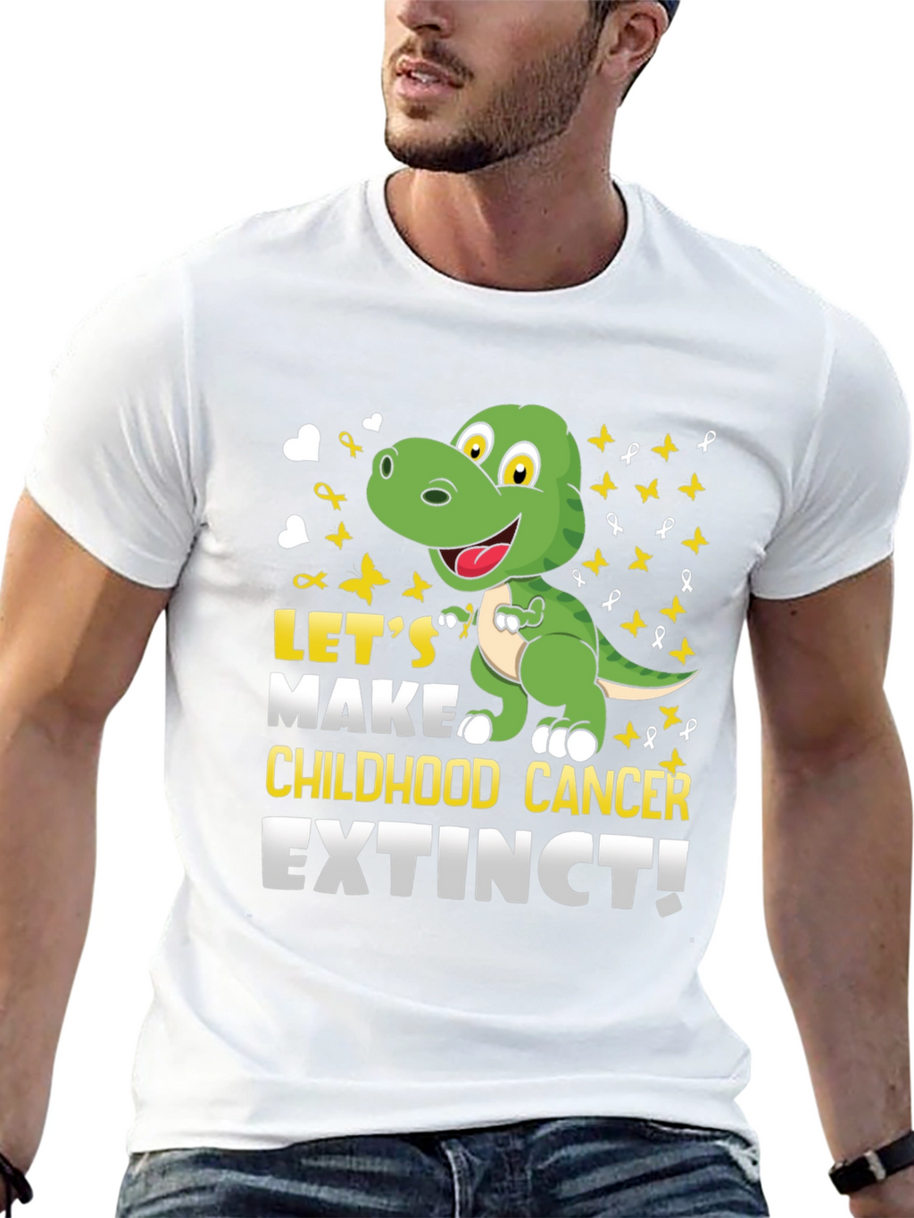 Childhood Cancer Awareness Dinosaur T-Shirt