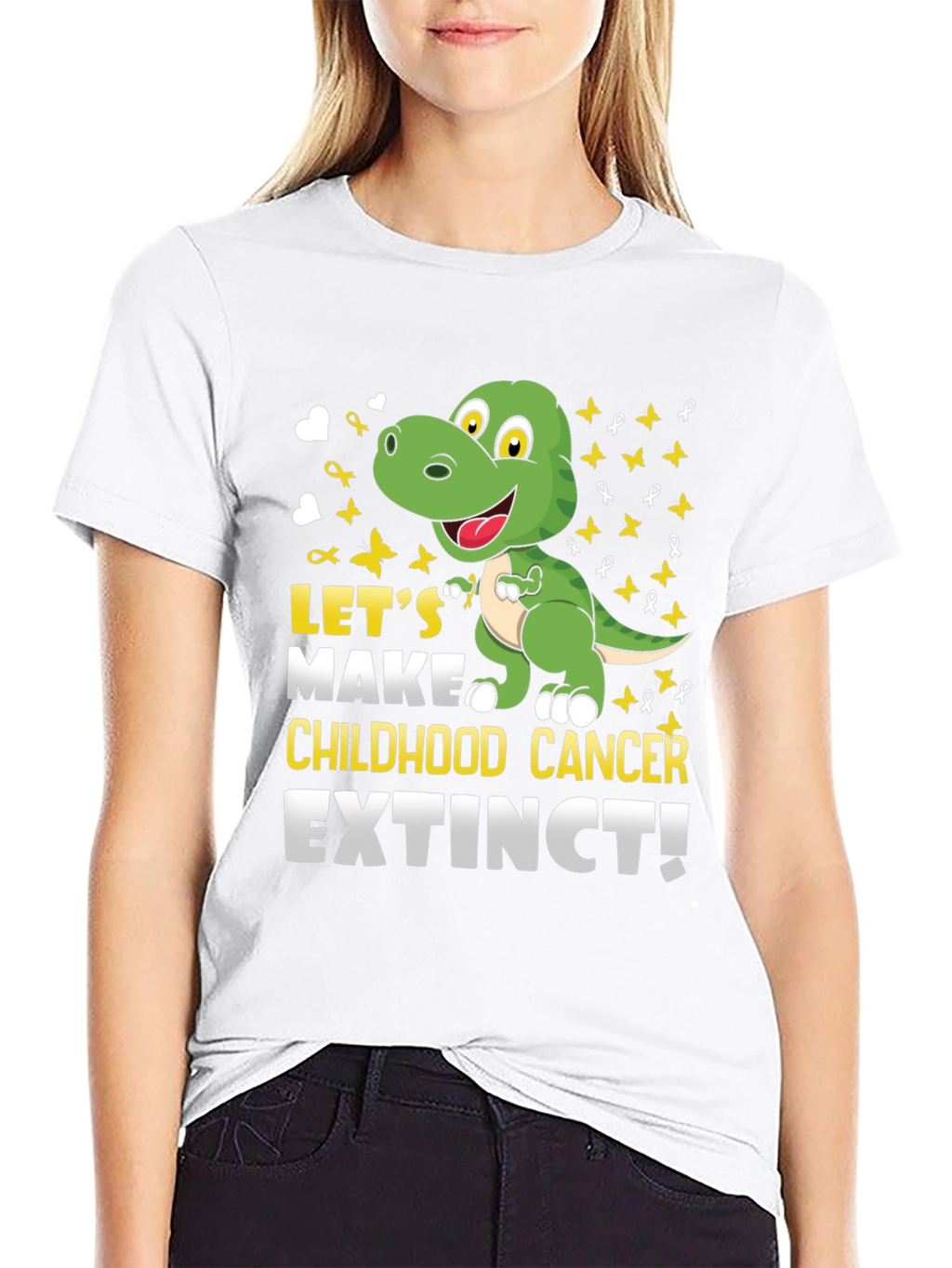 Childhood Cancer Awareness Dinosaur T-Shirt