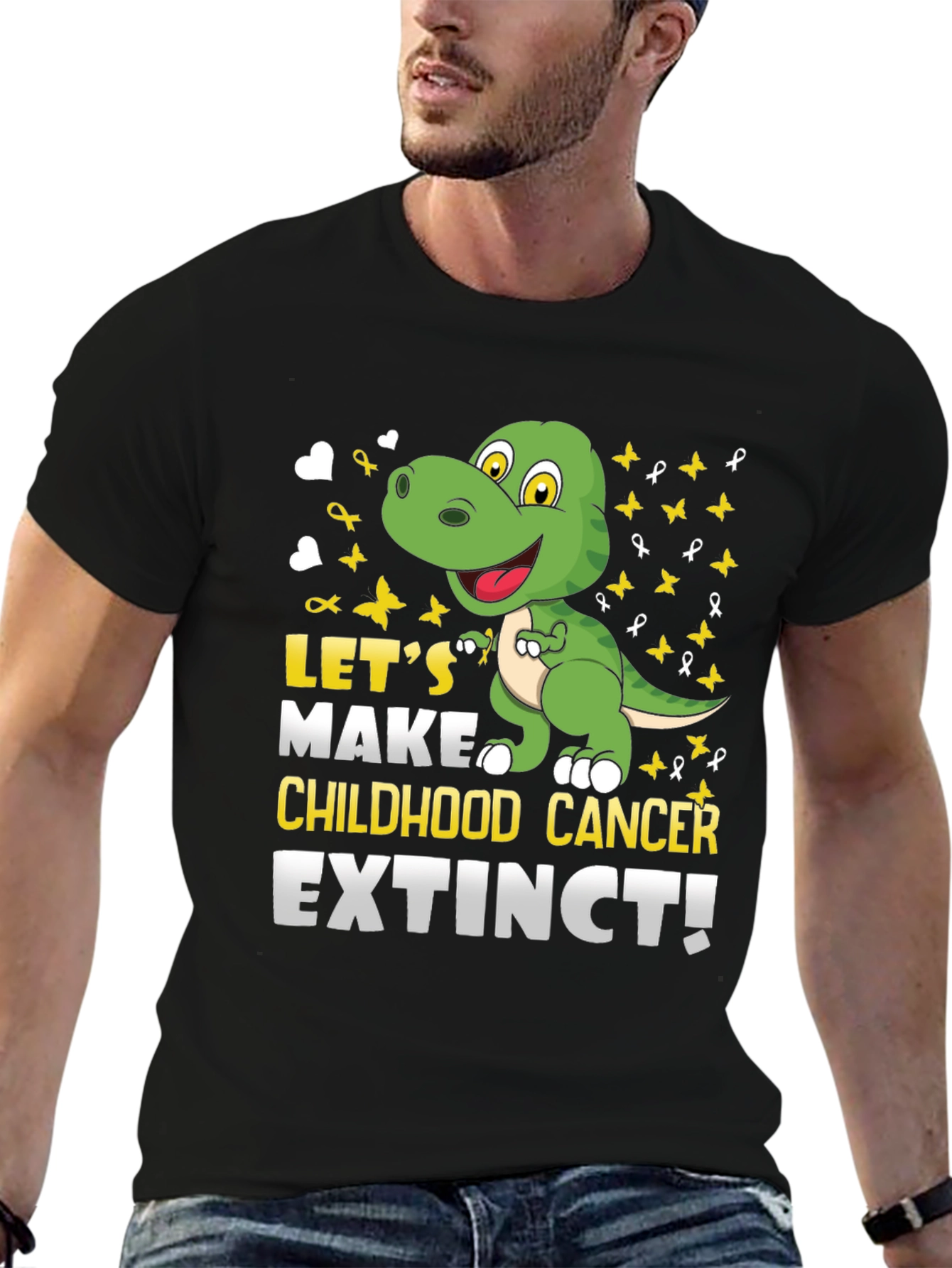 Childhood Cancer Awareness Dinosaur T-Shirt