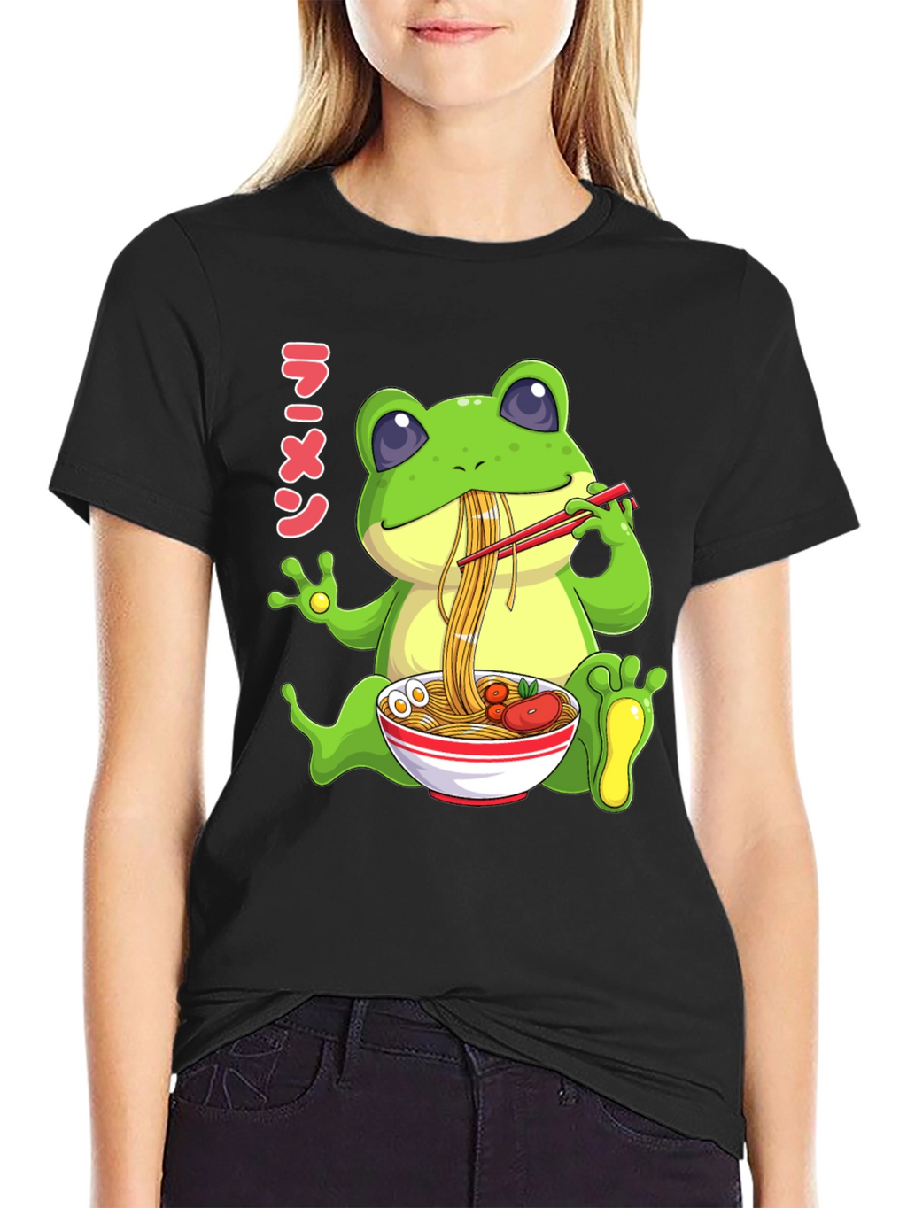 Frog Ramen T-Shirt - Cute Anime Style