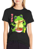 Frog Ramen T-Shirt - Cute Anime Style