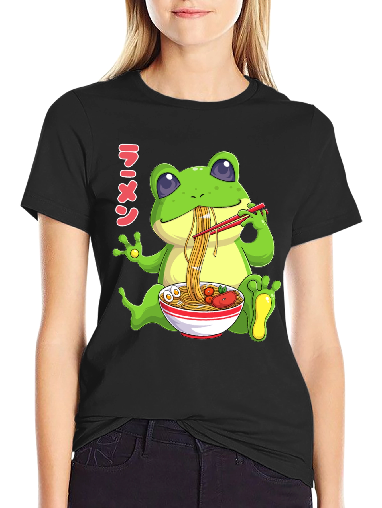 Frog Ramen T-Shirt - Cute Anime Style