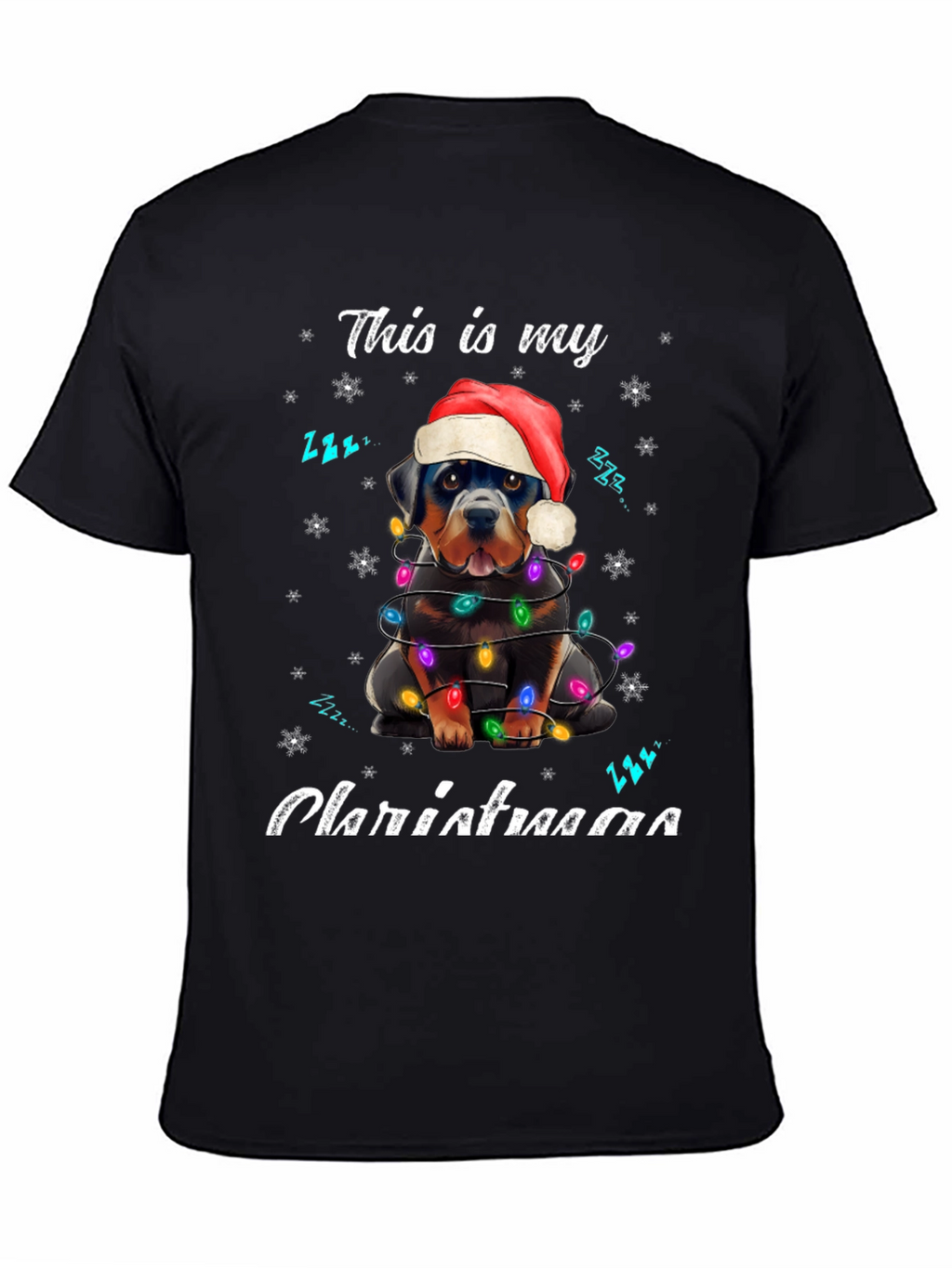Christmas Rottweiler T-Shirt Holiday Dog Tee