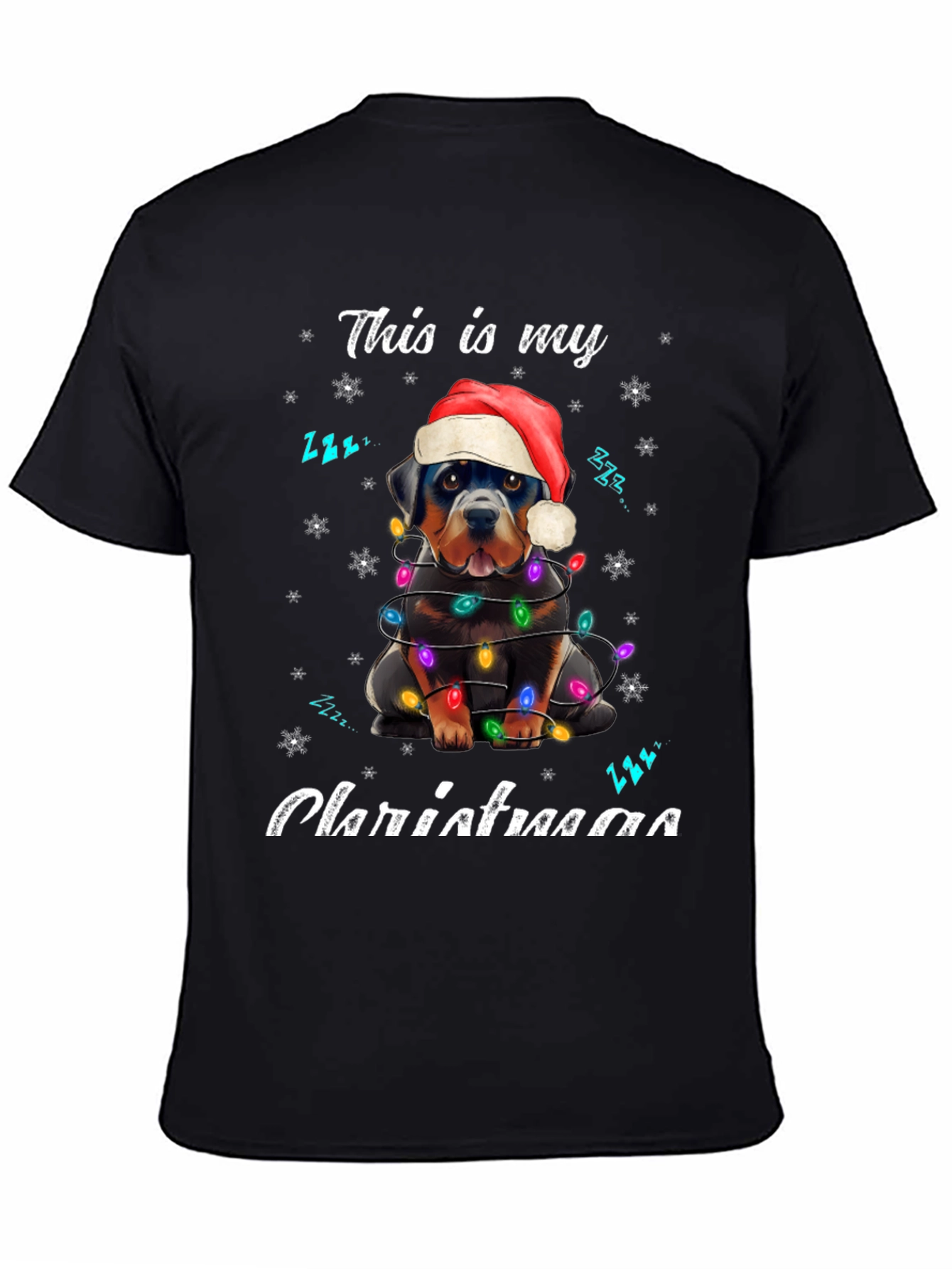 Christmas Rottweiler T-Shirt Holiday Dog Tee