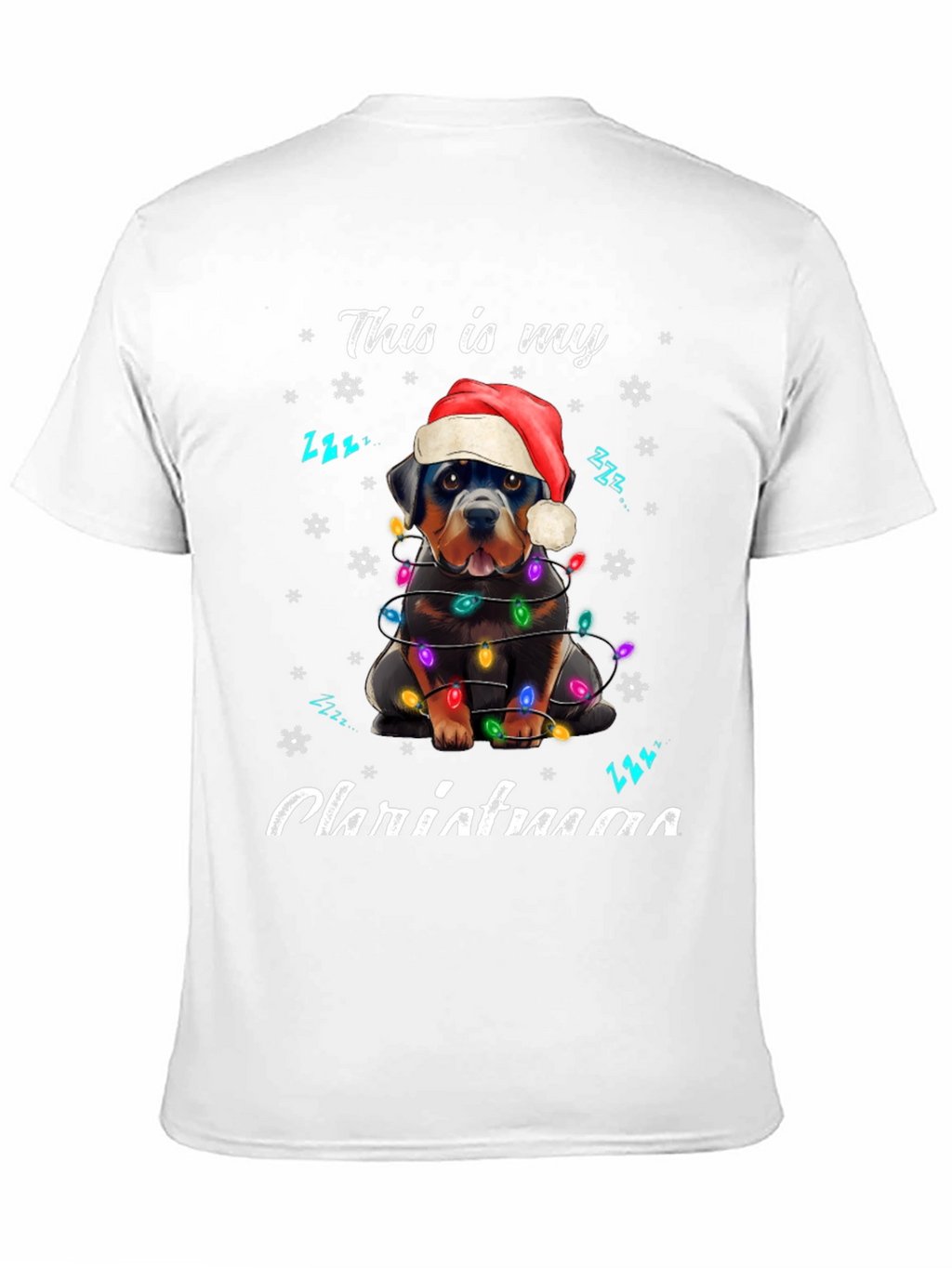 Christmas Rottweiler T-Shirt Holiday Dog Tee