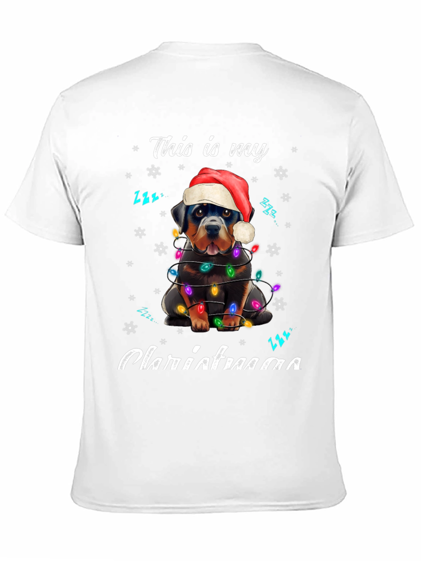 Christmas Rottweiler T-Shirt Holiday Dog Tee