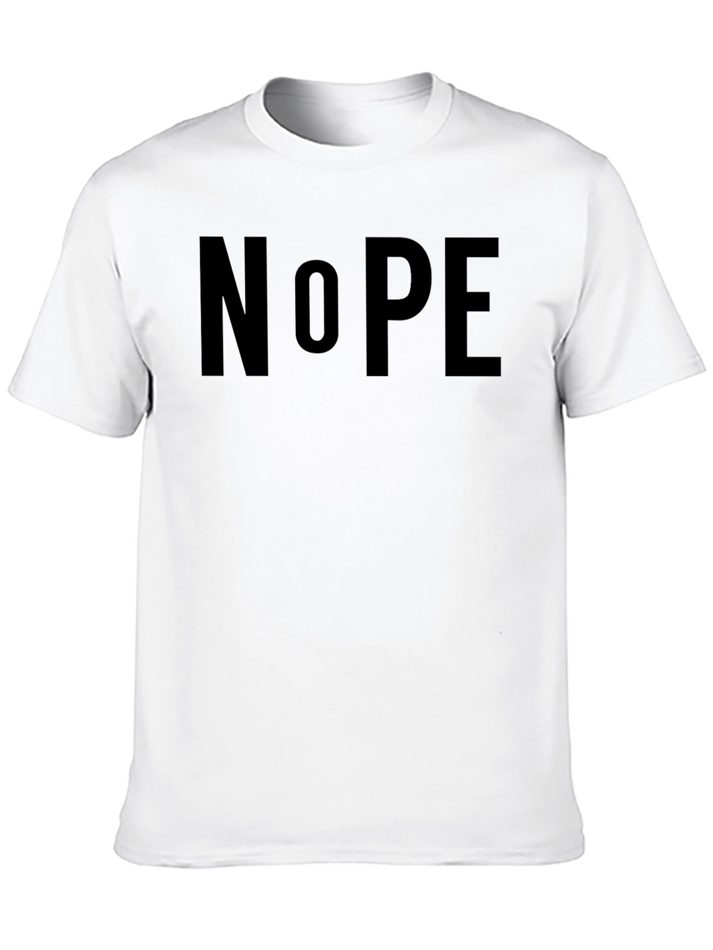 Nope Graphic Tee - Solid Black Unisex T-Shirt