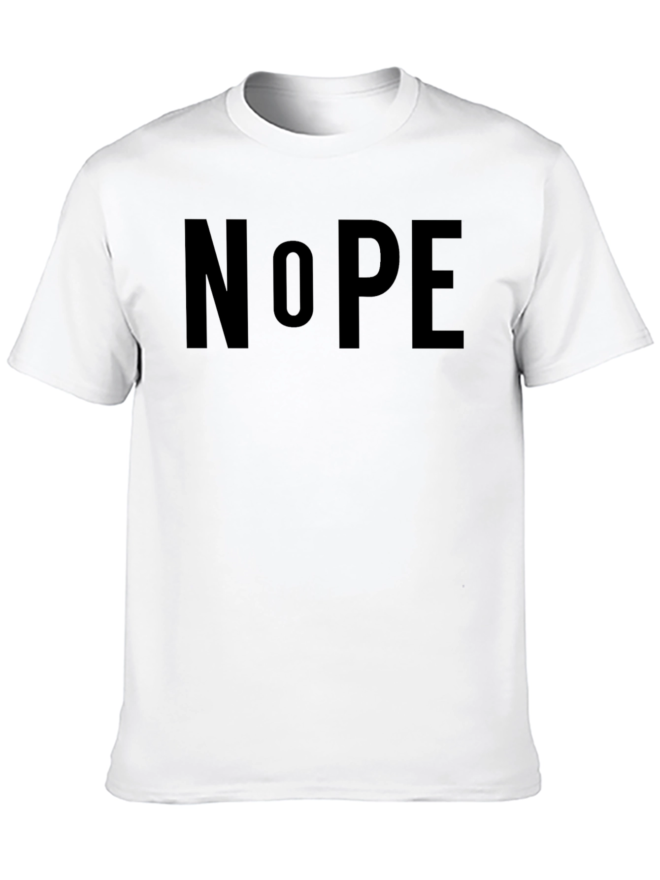 Nope Graphic Tee - Solid Black Unisex T-Shirt