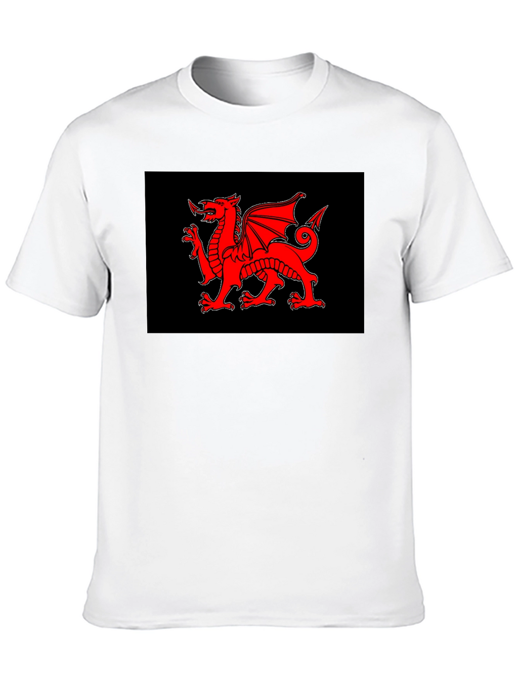 Welsh Dragon Black T-Shirt - Cymru Red Dragon Wales