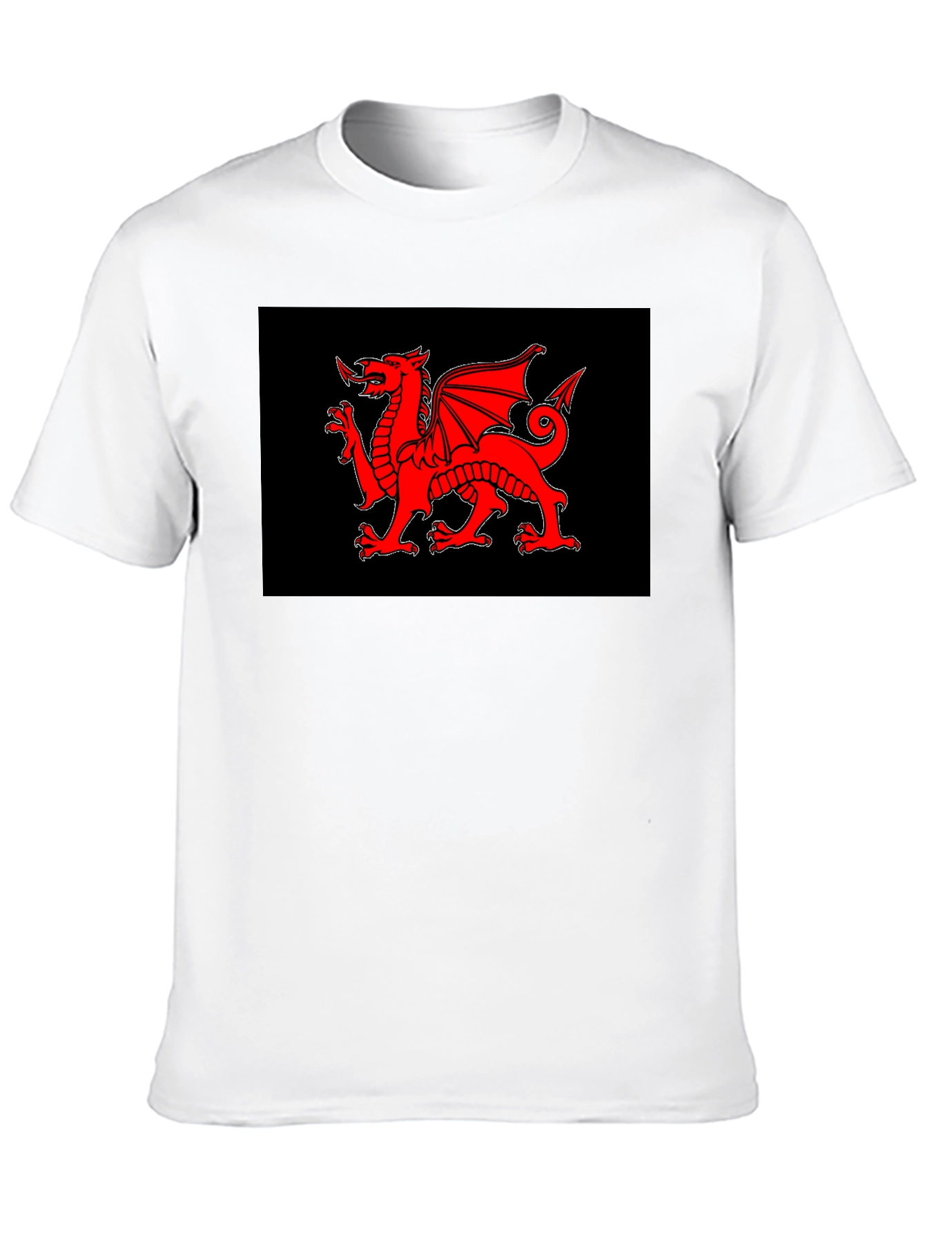 Welsh Dragon Black T-Shirt - Cymru Red Dragon Wales