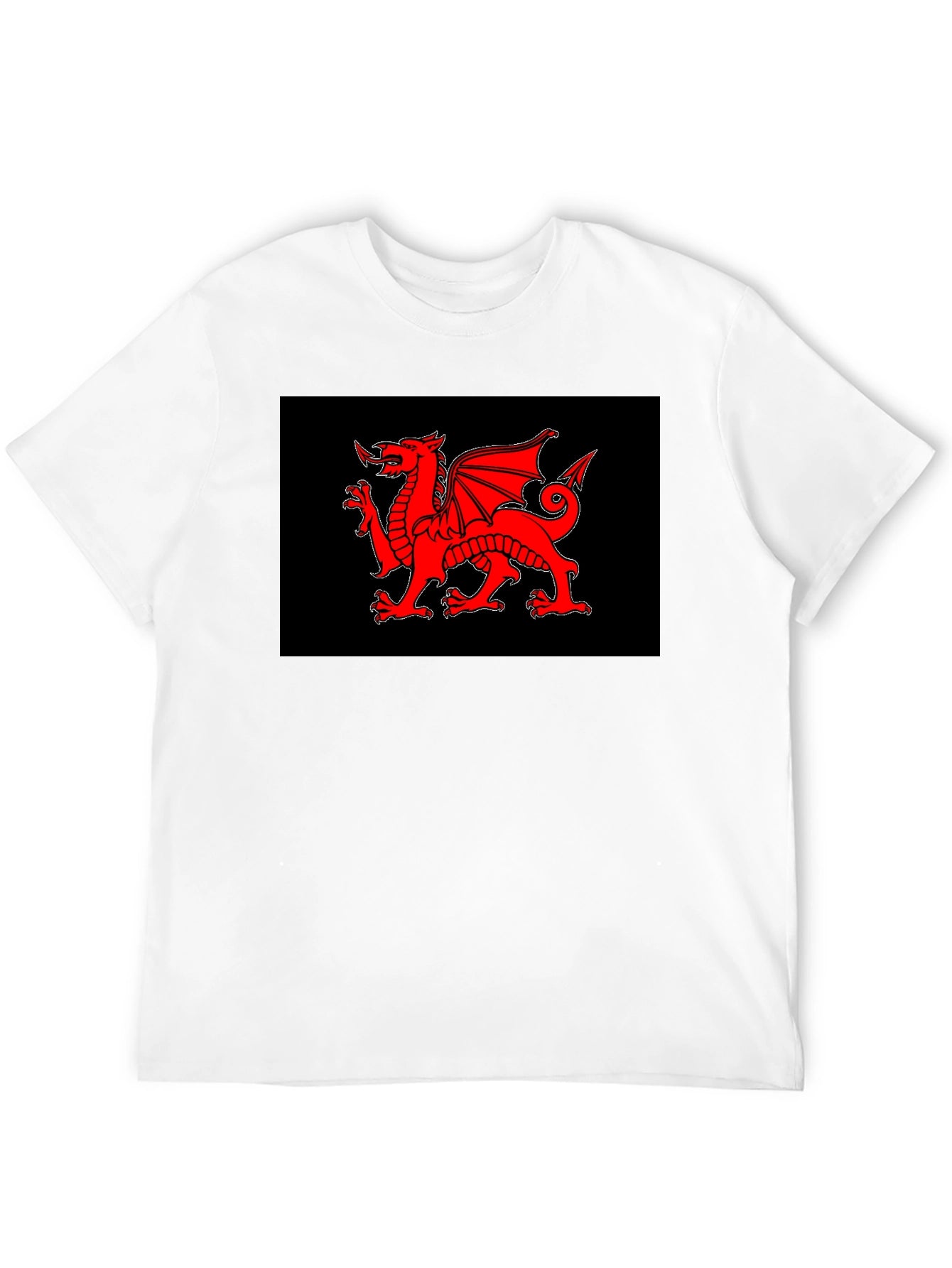Welsh Dragon Black T-Shirt - Cymru Red Dragon Wales