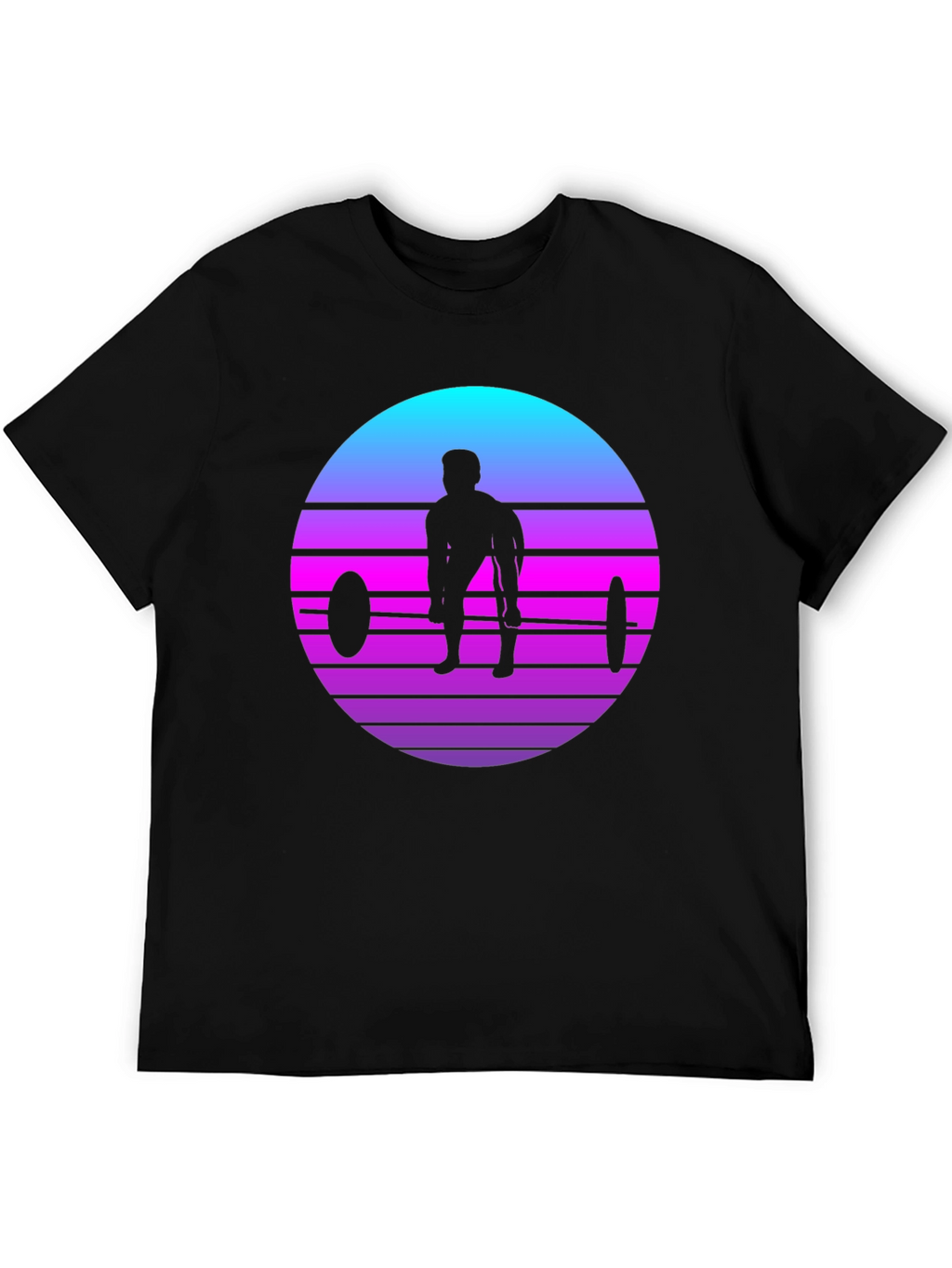 Retro Weightlifting Sunset T-Shirt