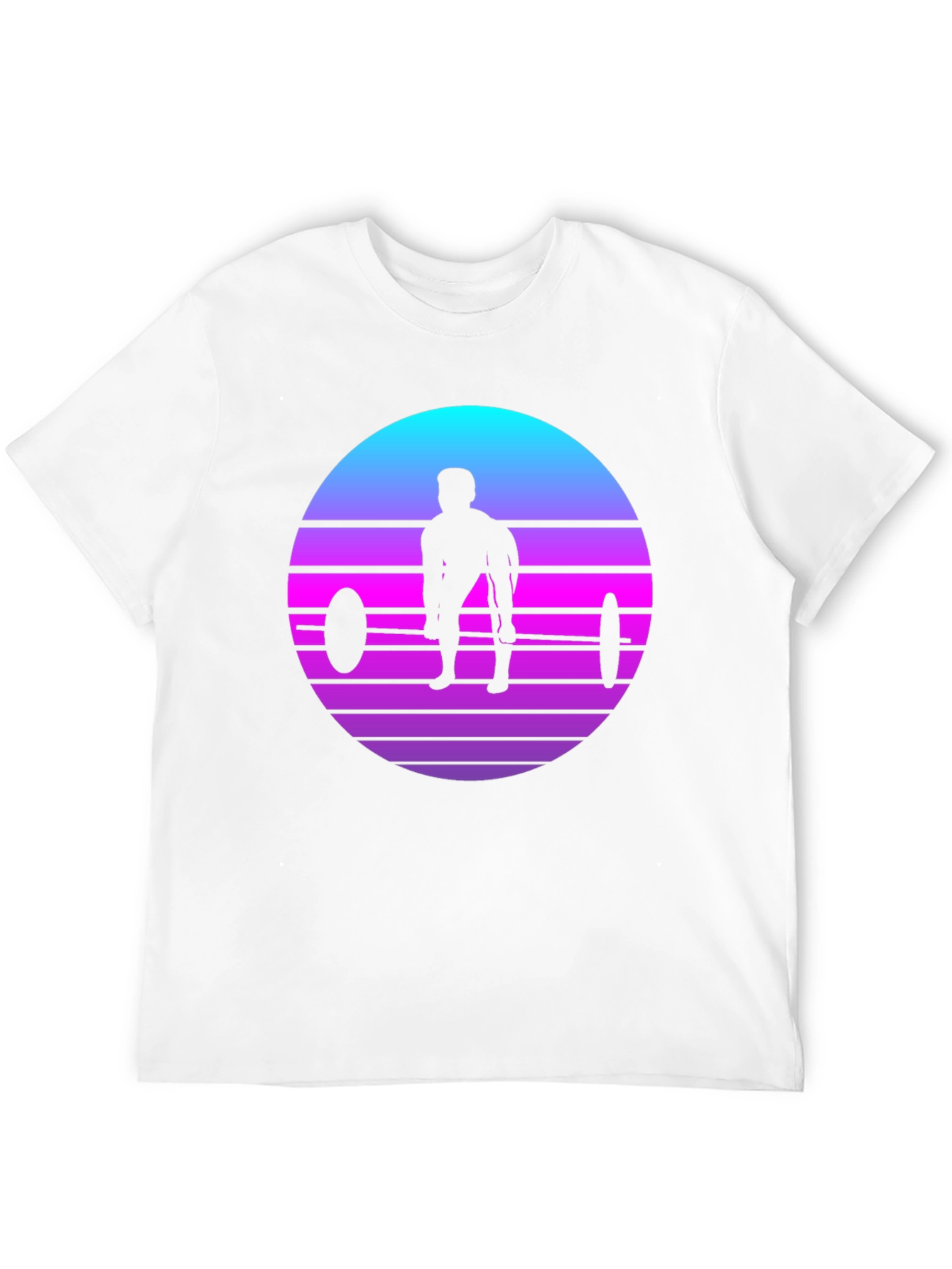 Retro Weightlifting Sunset T-Shirt