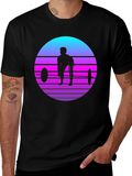 Retro Weightlifting Sunset T-Shirt