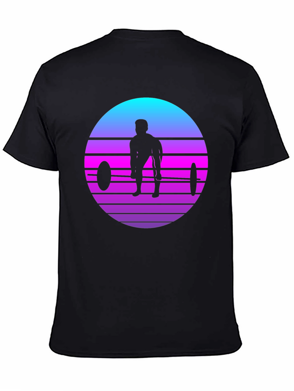 Retro Weightlifting Sunset T-Shirt