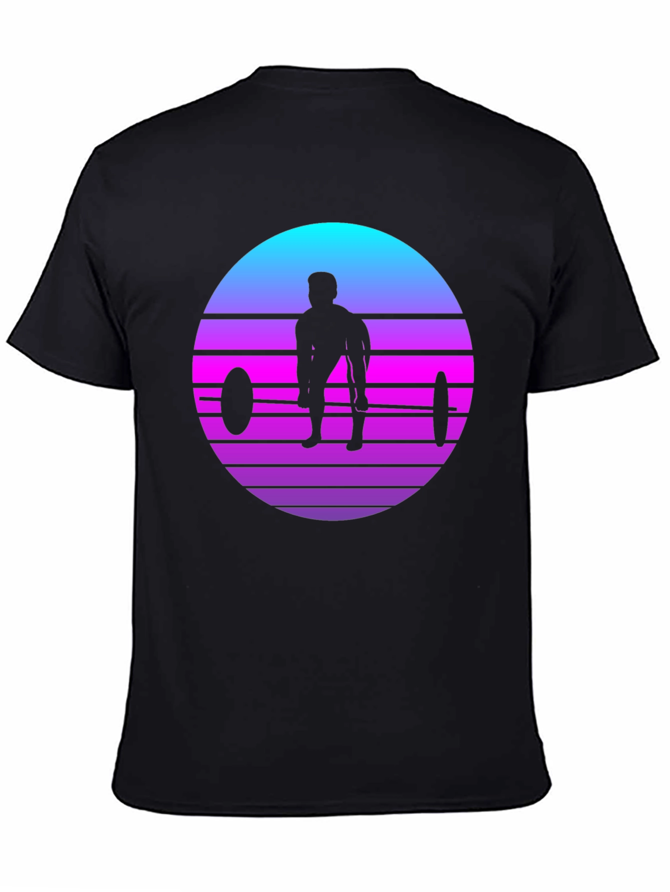 Retro Weightlifting Sunset T-Shirt