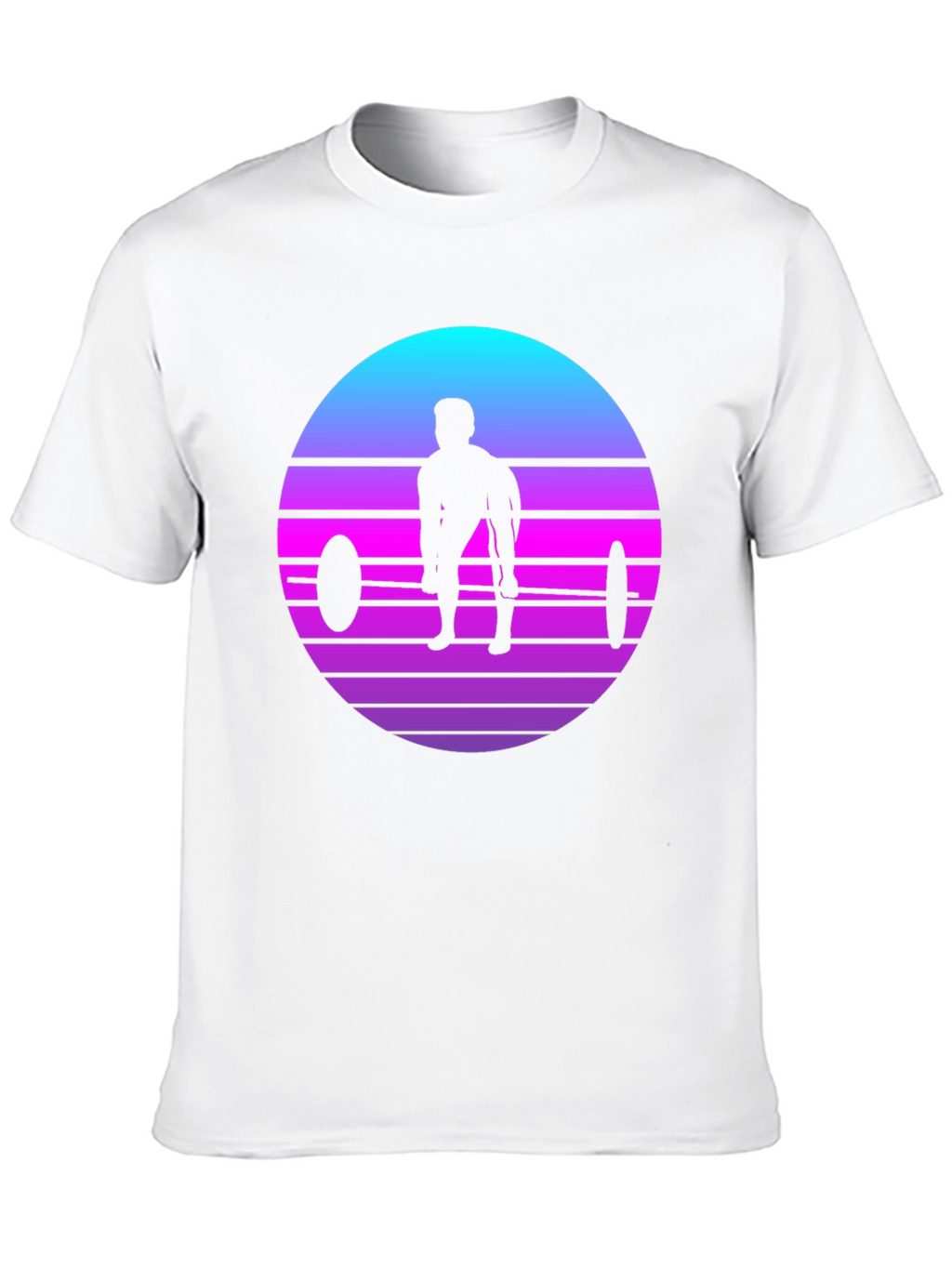 Retro Weightlifting Sunset T-Shirt
