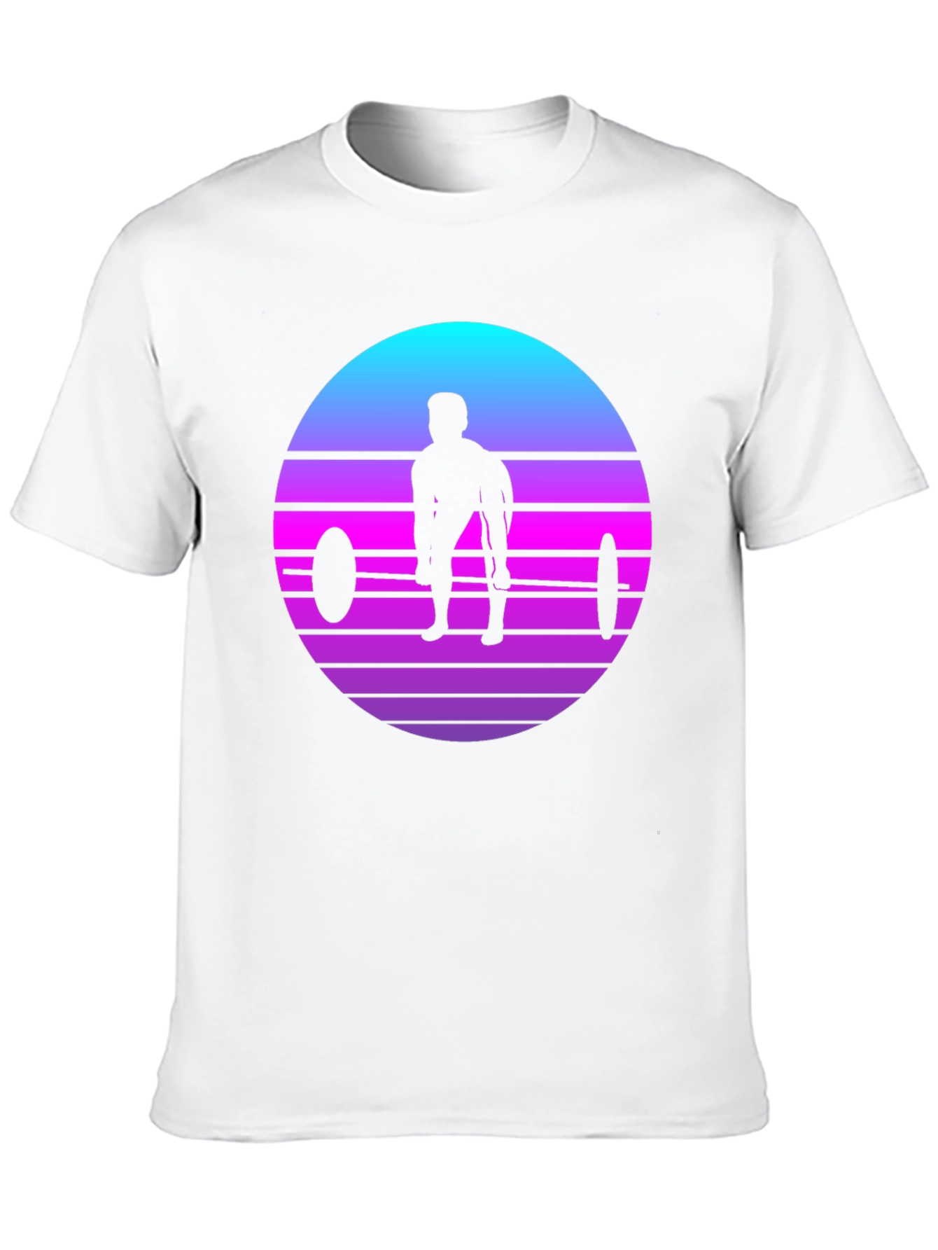 Retro Weightlifting Sunset T-Shirt