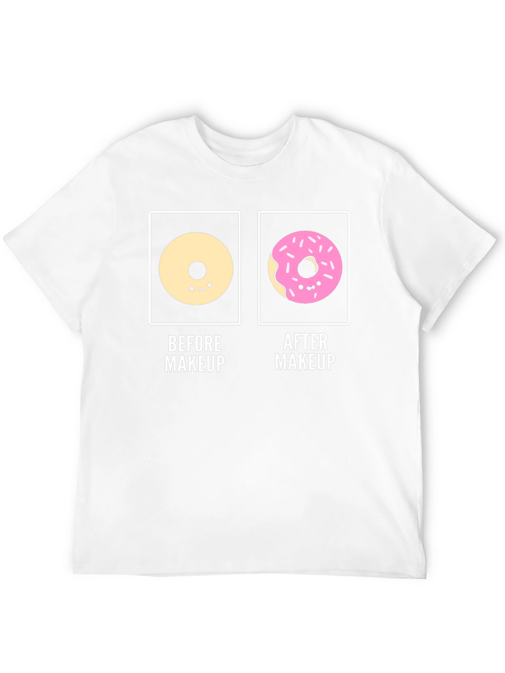 Donut Before & After Makeup Funny T-Shirt