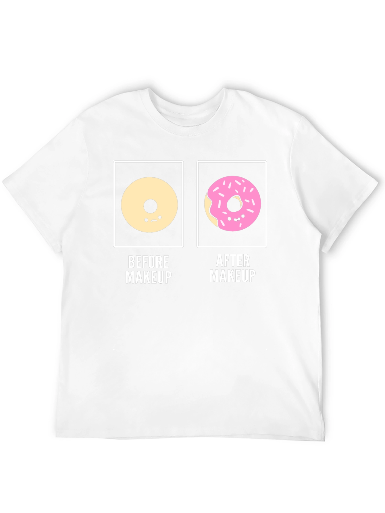 Donut Before & After Makeup Funny T-Shirt