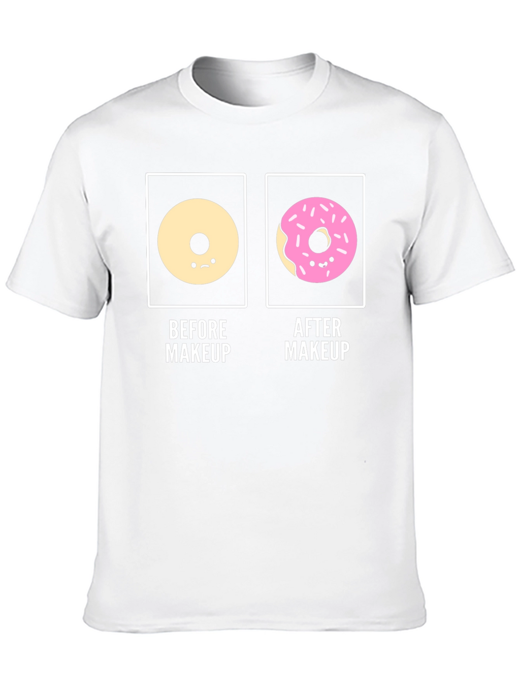 Donut Before & After Makeup Funny T-Shirt
