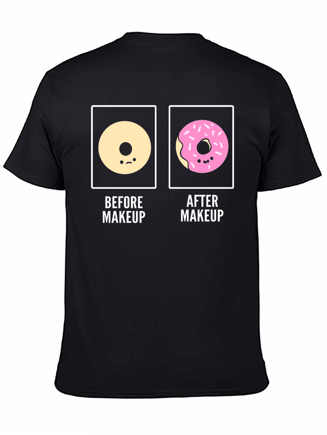 Donut Before & After Makeup Funny T-Shirt