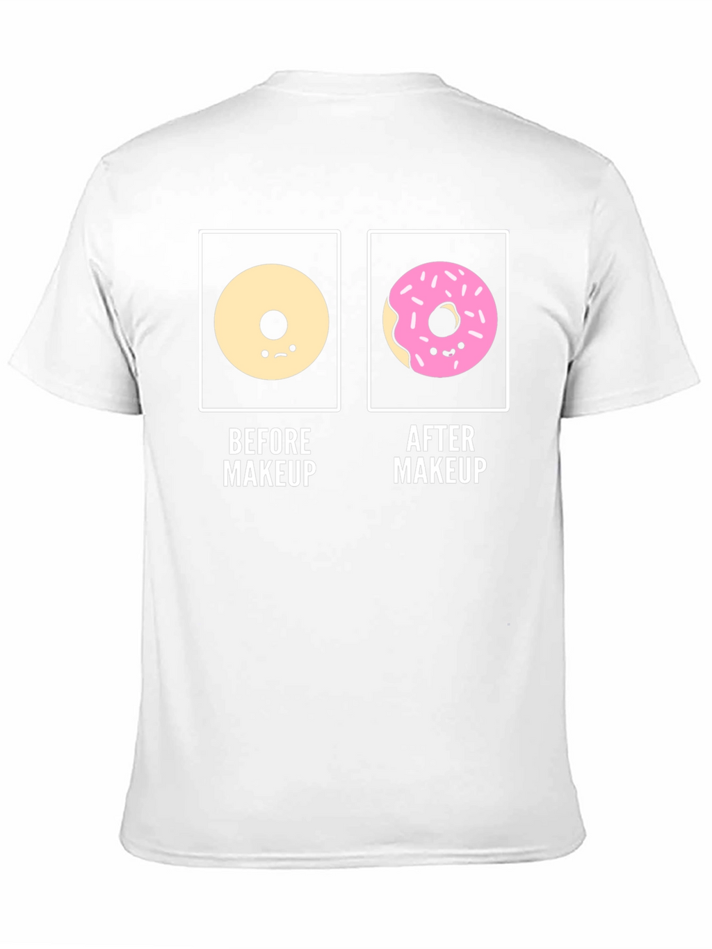 Donut Before & After Makeup Funny T-Shirt