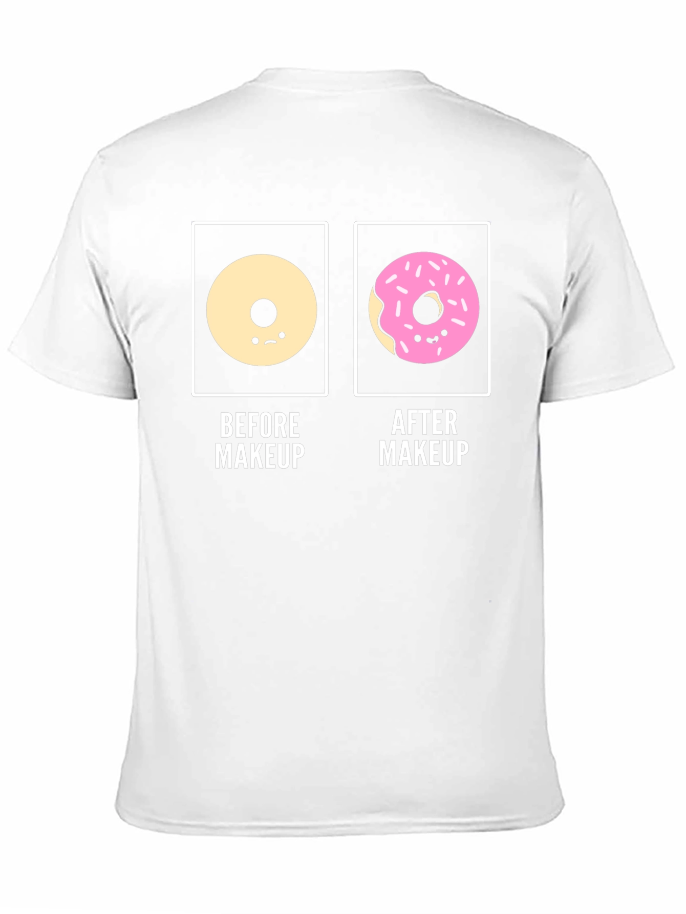 Donut Before & After Makeup Funny T-Shirt