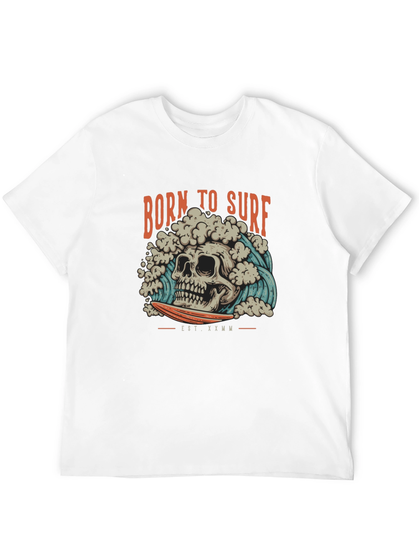 Born to Surf Skull Graphic Tee